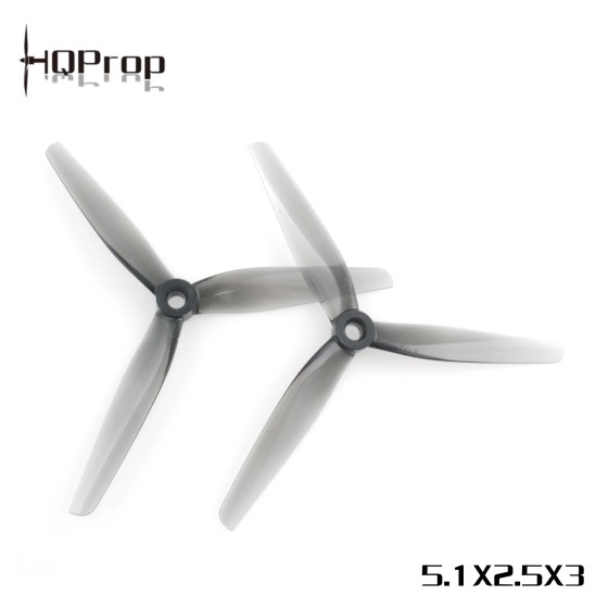 Hot Sales HQPROP 5.1X2.5X3 Grey 5125 3-Blade PC Propeller M5 Shaft for RC FPV Racing Freestyle 5inch Drones Replacement Parts